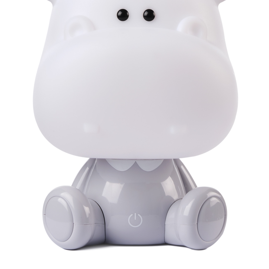ONLI - LED Stlmiteľná detská nočná lampička PUPPIES LED/3W/230V 25 cm hroch/šedá