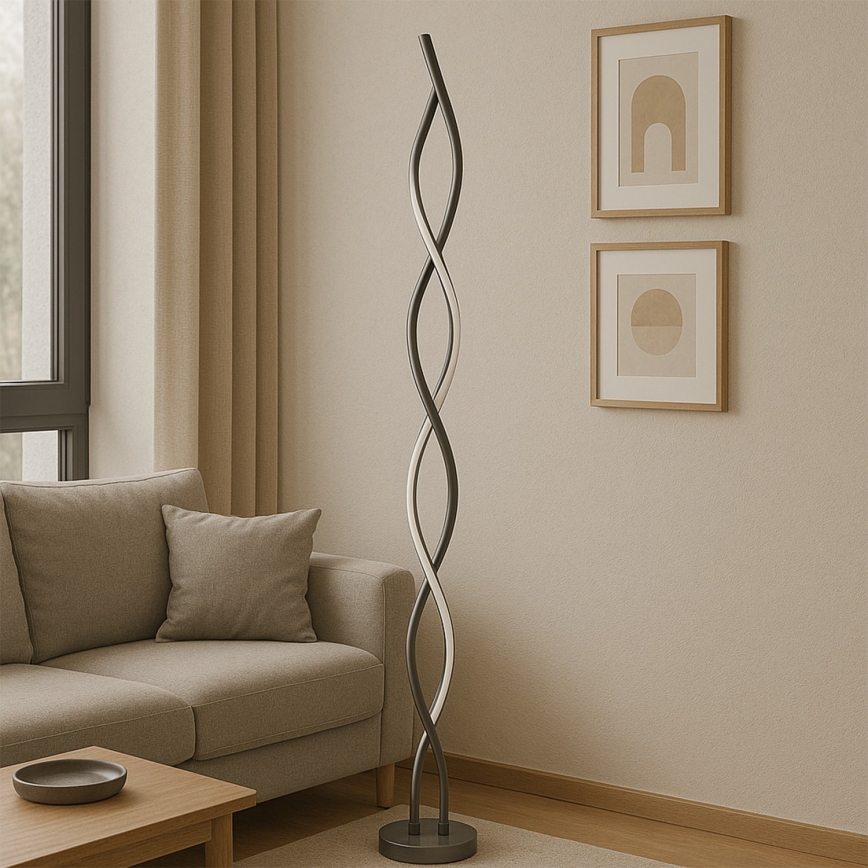 ONLI - LED Stojacia lampa DNA LED/24W/230V 4000K strieborná