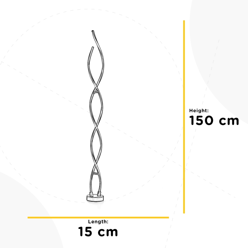 ONLI - LED Stojacia lampa DNA LED/24W/230V 4000K strieborná