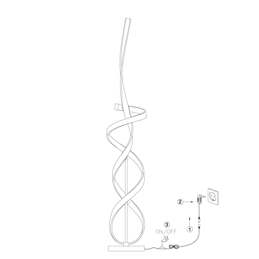 ONLI - LED Stojacia lampa KIRA LED/31W/230V 4000K zlatá