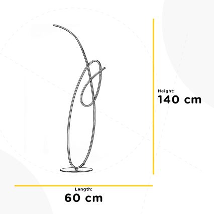 ONLI - LED Stojacia lampa SIGN LED/42W/230V 4000K zlatá