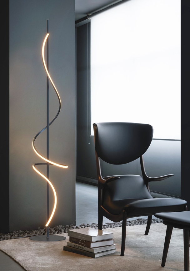 ONLI - LED Stojacia lampa TWIST LED/24W/230V 4000K čierna