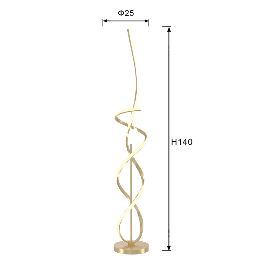ONLI - LED Stojacia lampa TWIST LED/31W/230V 4000K zlatá