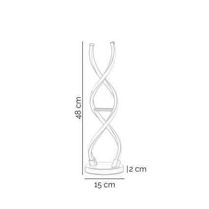 ONLI - LED Stolná lampa DNA LED/12W/230V 4000K 48,5 cm strieborná