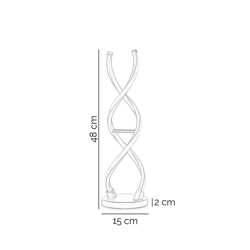 ONLI - LED Stolná lampa DNA LED/12W/230V 4000K 48,5 cm strieborná