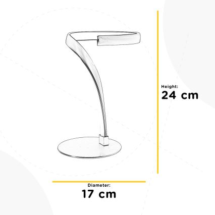 ONLI - LED Stolná lampa INFINITY LED/12W/230V 4500K 24 cm matný chróm