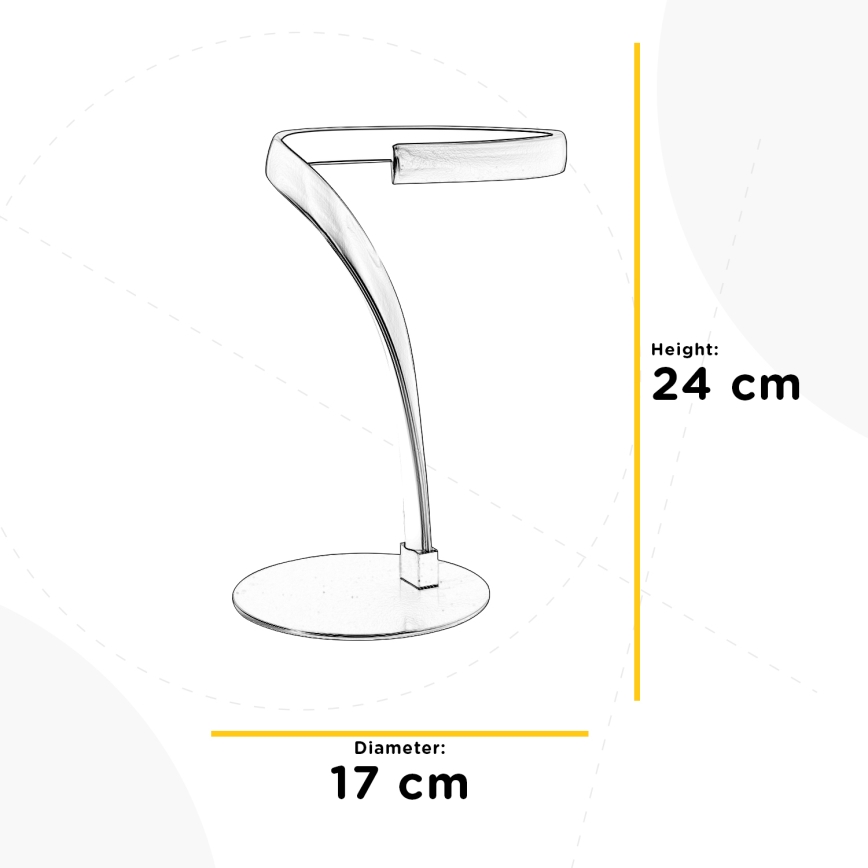 ONLI - LED Stolná lampa INFINITY LED/12W/230V 4500K 24 cm matný chróm