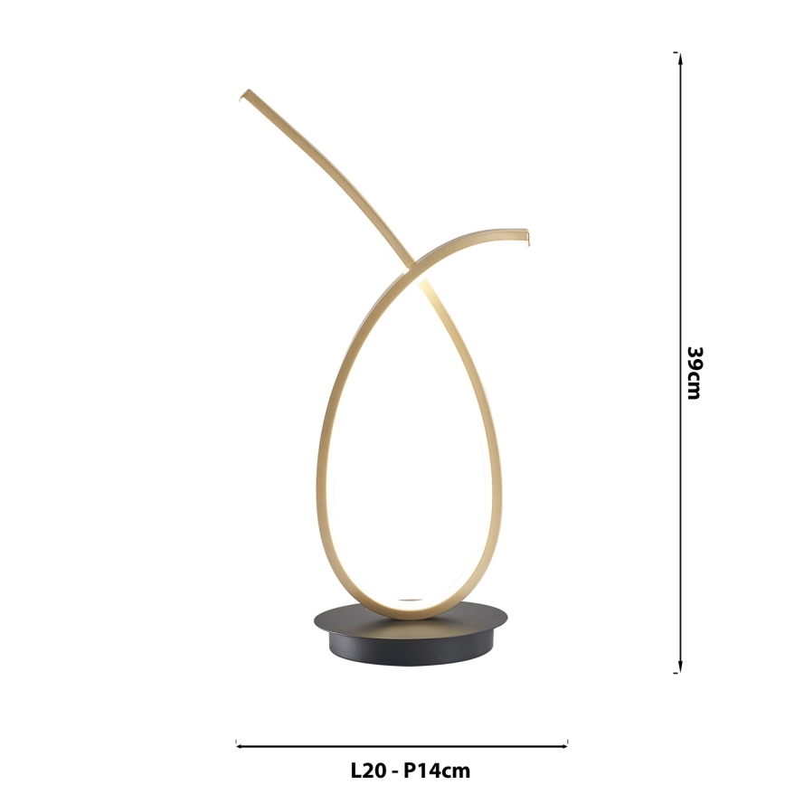 ONLI - LED Stolná lampa SIGN LED/12W/230V 4000K 43 cm zlatá