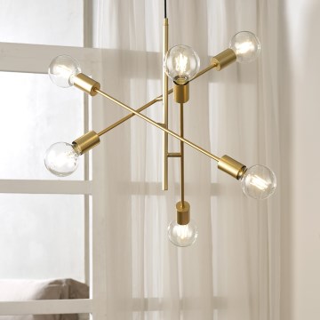 ONLI - Luster na lanku CROSS 6xE27/22W/230V