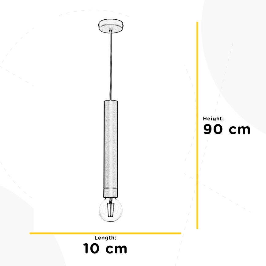 ONLI - Luster na lanku DORA 1xE27/15W/230V čierna