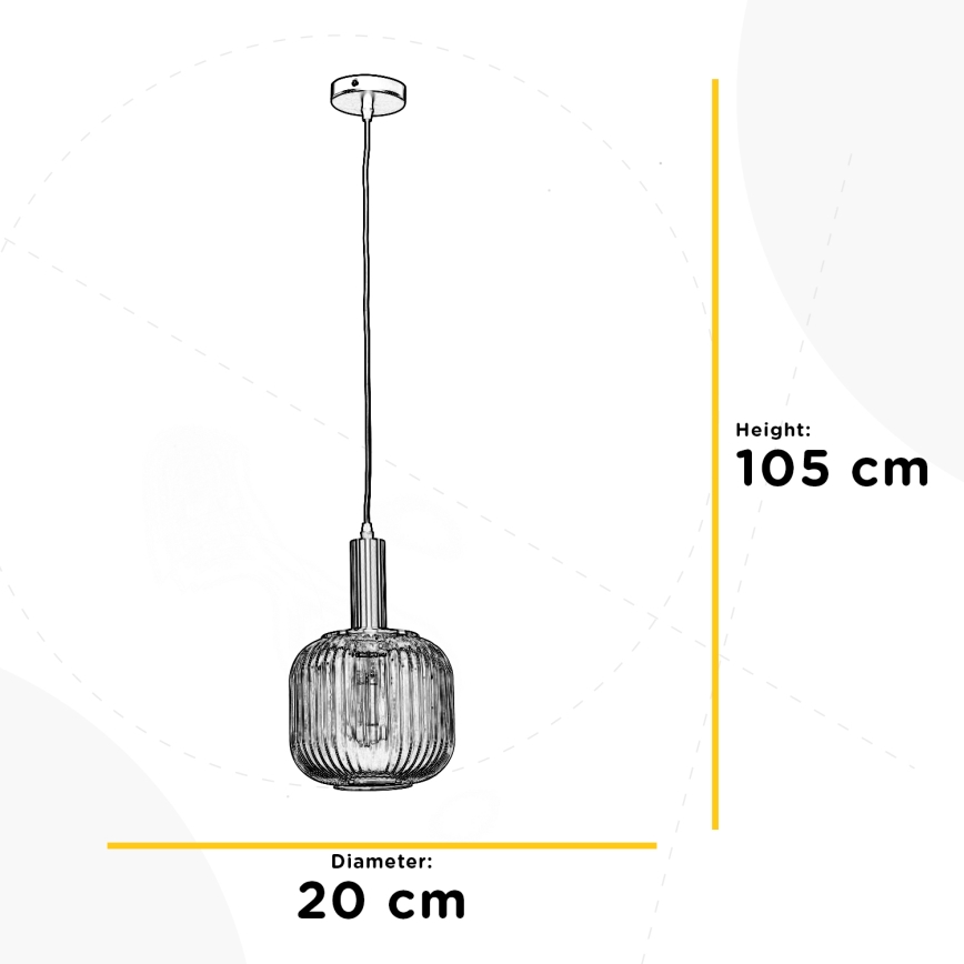 ONLI - Luster na lanku DOROTY 1xE27/22W/230V pr. 20 cm