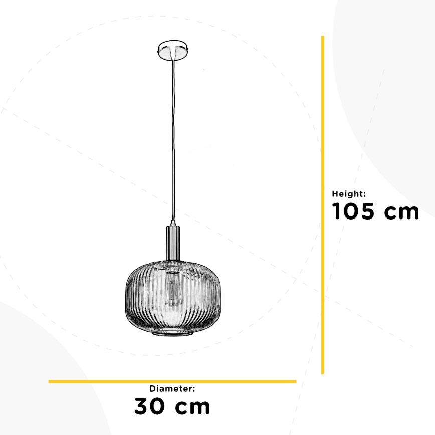 ONLI - Luster na lanku DOROTY 1xE27/22W/230V pr. 30 cm