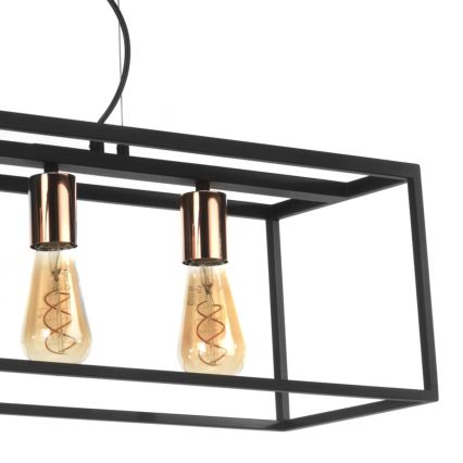 ONLI - Luster na lanku FLOKI 4xE27/15W/230V čierna/medená