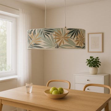 ONLI - Luster na lanku FLORA 2xE27/22W/230V zelená/zlatá