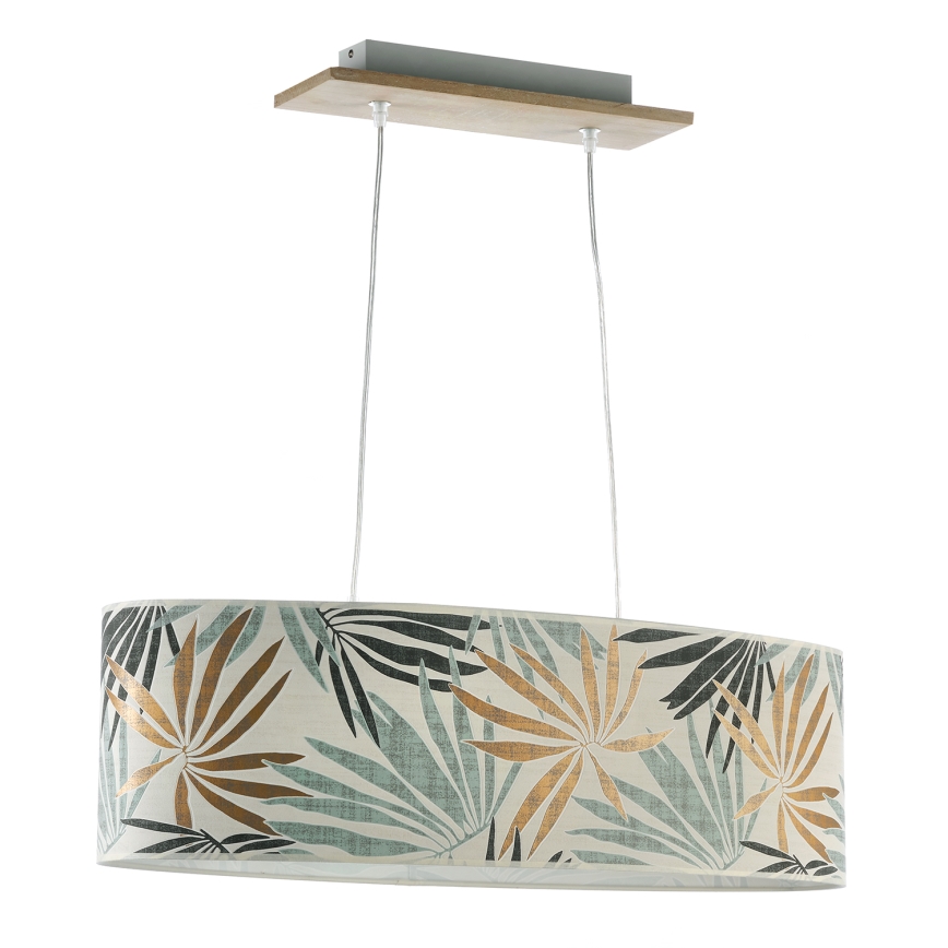 ONLI - Luster na lanku FLORA 2xE27/22W/230V zelená/zlatá