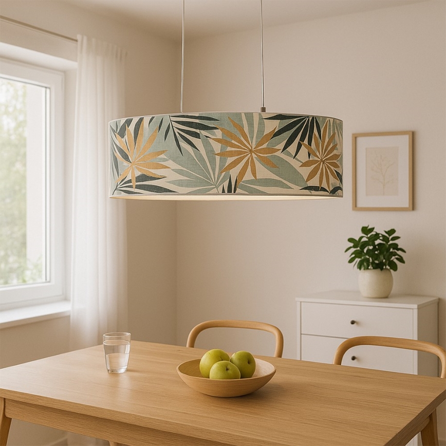 ONLI - Luster na lanku FLORA 2xE27/22W/230V zelená/zlatá