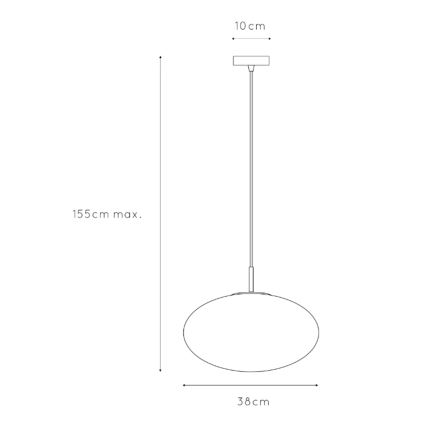 ONLI - Luster na lanku JANET 1xE27/6W/230V pr. 38 cm