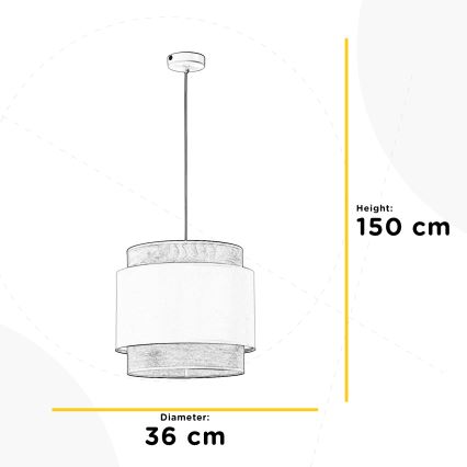 ONLI - Luster na lanku LICIA 1xE27/22W/230V