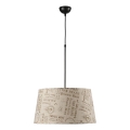 ONLI - Luster na lanku MAIDA 1xE27/15W/230V pr. 50 cm hnedá