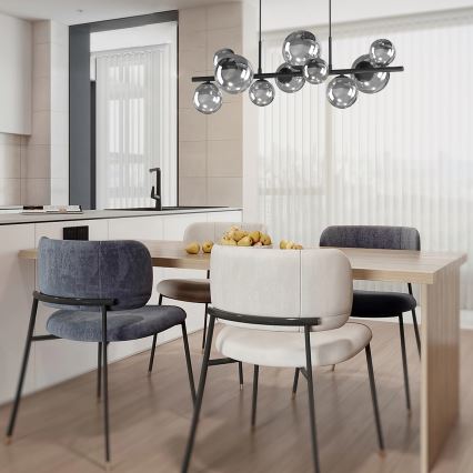 ONLI - Luster na lanku PALOMA 10xG9/3W/230V čierna/dymová