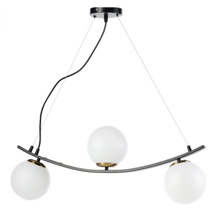 ONLI - Luster na lanku TRIO 3xE14/6W/230V čierna