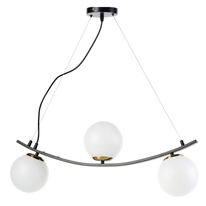 ONLI - Luster na lanku TRIO 3xE14/6W/230V čierna