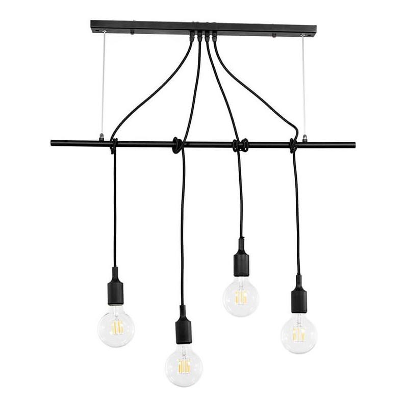 ONLI - Luster na lanku WIRE 4xE27/15W/230V čierna