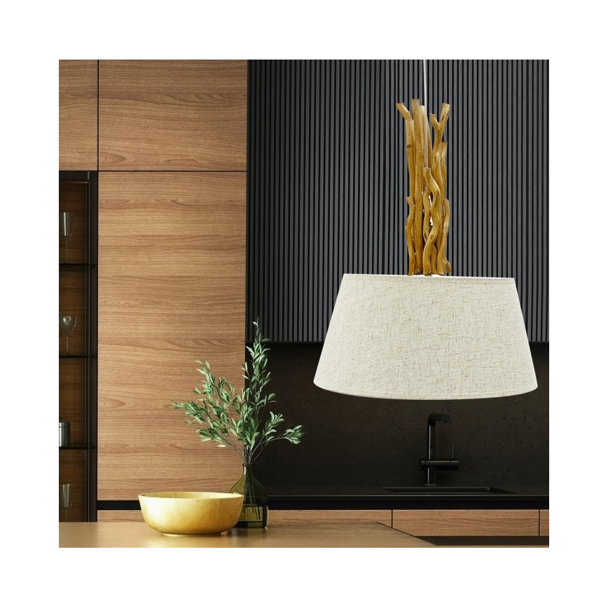 ONLI - Luster na lanku WOODY 1xE27/22W/230V