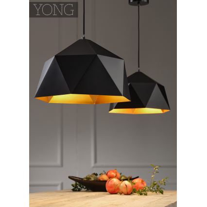 ONLI - Luster na lanku YONG 1xE27/22W/230V čierna pr. 46 cm