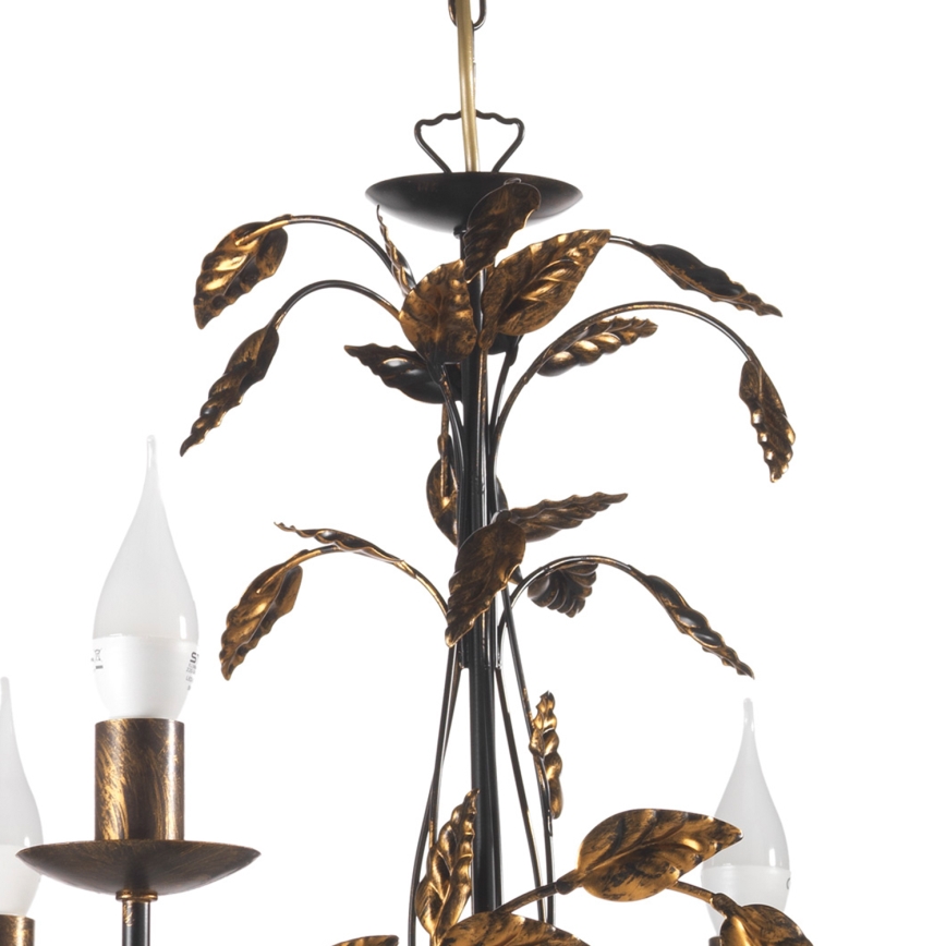 ONLI - Luster na reťazi COLLANA 6xE14/6W/230V bronzová/zlatá