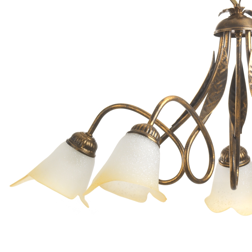 ONLI - Luster na reťazi DOPPIO GIRO 5xE14/6W/230V bronzová