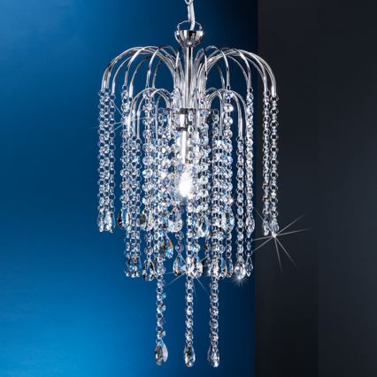 ONLI - Luster na reťazi PIOGGIA 1xE27/22W/230V lesklý chróm