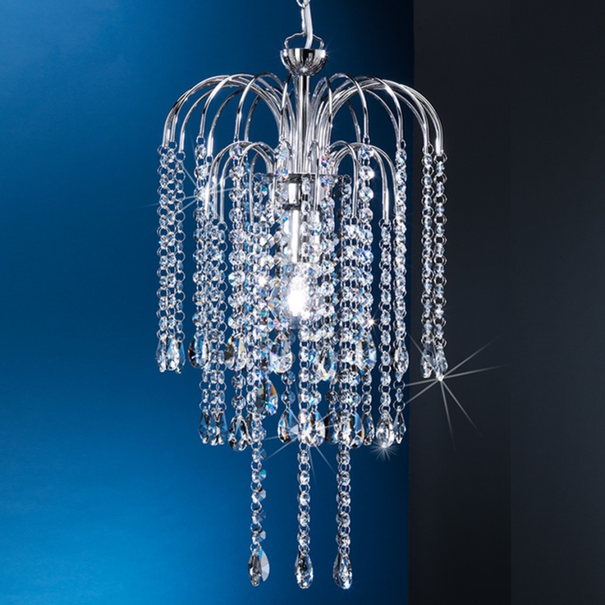 ONLI - Luster na reťazi PIOGGIA 1xE27/22W/230V lesklý chróm