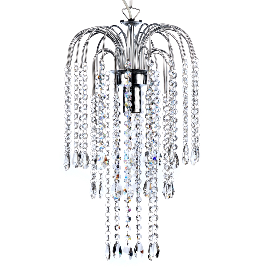 ONLI - Luster na reťazi PIOGGIA 1xE27/22W/230V lesklý chróm