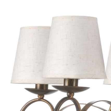 ONLI - Luster na reťazi POMPEI 5xE14/6W/230V bronzová