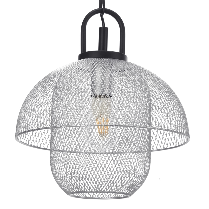ONLI - Luster na reťazi ZAIR 1xE27/22W/230V čierna/strieborná