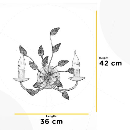 ONLI - Nástenné svietidlo COLLANA 1xE14/6W/230V biela/zlatá