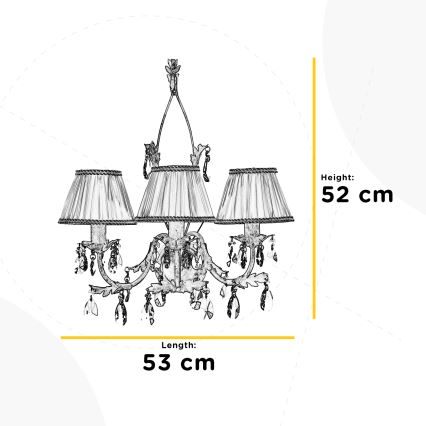 ONLI - Nástenné svietidlo KAREN 3xE14/6W/230V zlatá