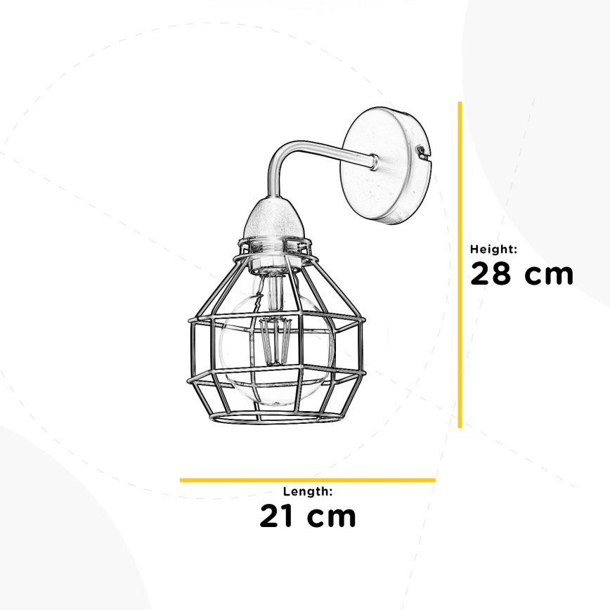 ONLI - Nástenné svietidlo SPIDER 1xE27/15W/230V čierna