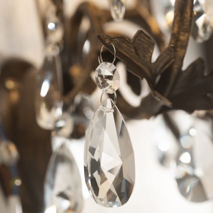 ONLI - Nástenné svietidlo TERESA 3xE14/6W/230V bronzová