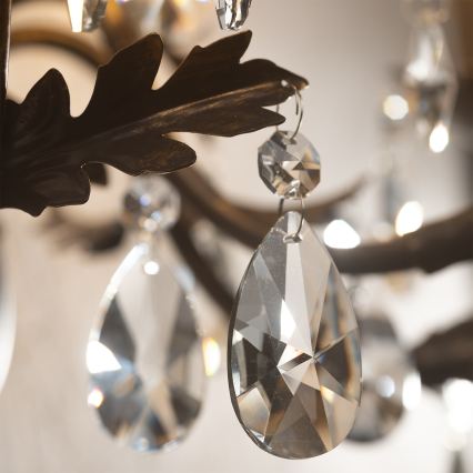 ONLI - Nástenné svietidlo TERESA 5xE14/6W/230V bronzová