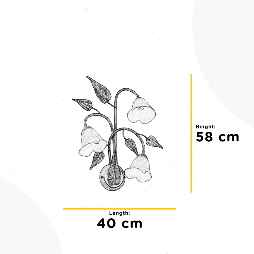 ONLI - Nástenné svietidlo VANDA 3xE14/6W/230V