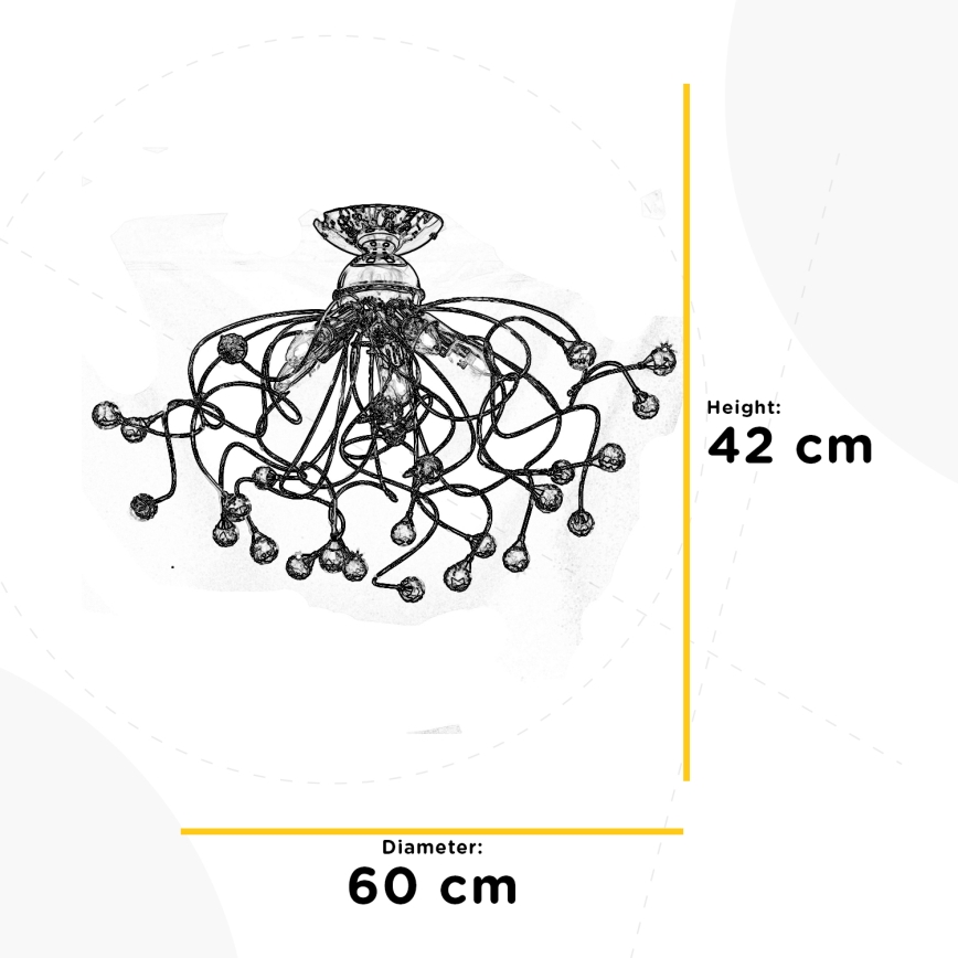 ONLI - Prisadený luster TRILLY 5xE14/6W/230V