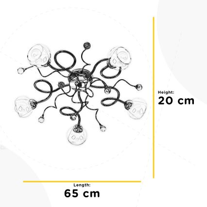 ONLI - Prisadený luster WENDY 5xE14/6W/230V lesklý chróm