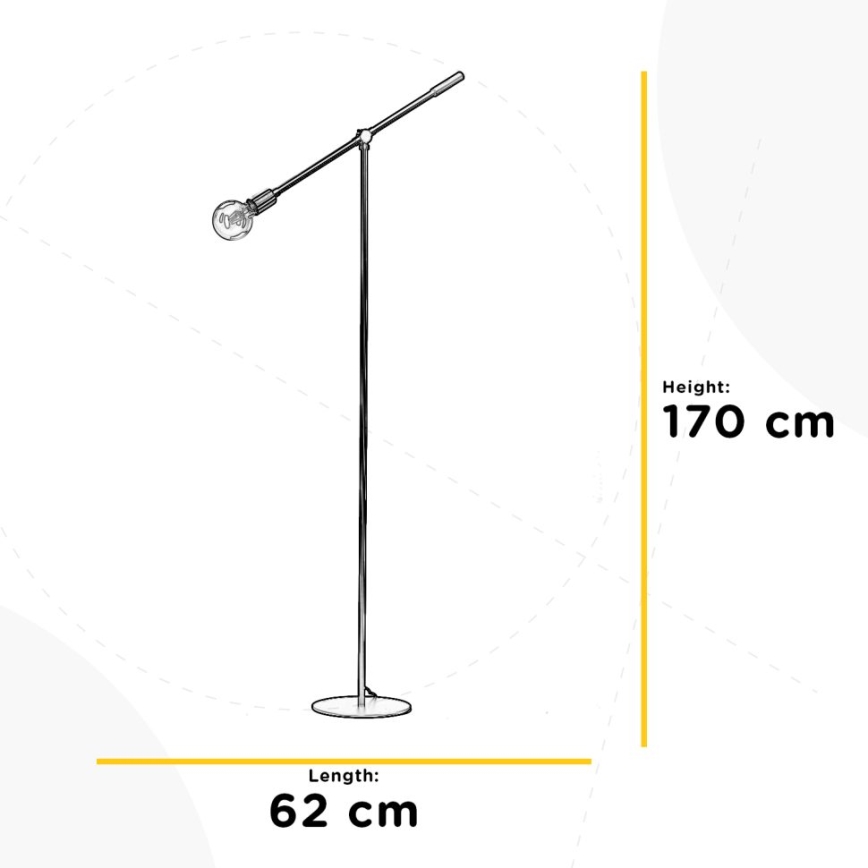 ONLI - Stojacia lampa ASTE 1xE27/15W/230V čierna/zlatá