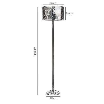 ONLI - Stojacia lampa BRUCE 1xE27/15W/230V matný chróm