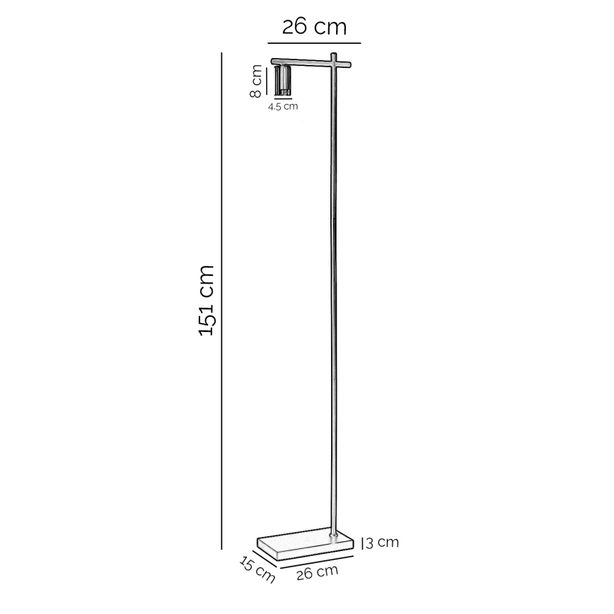 ONLI - Stojacia lampa CROSS 1xE27/22W/230V
