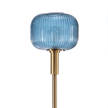 ONLI - Stojacia lampa DOROTY 1xE27/22W/230V modrá/zlatá