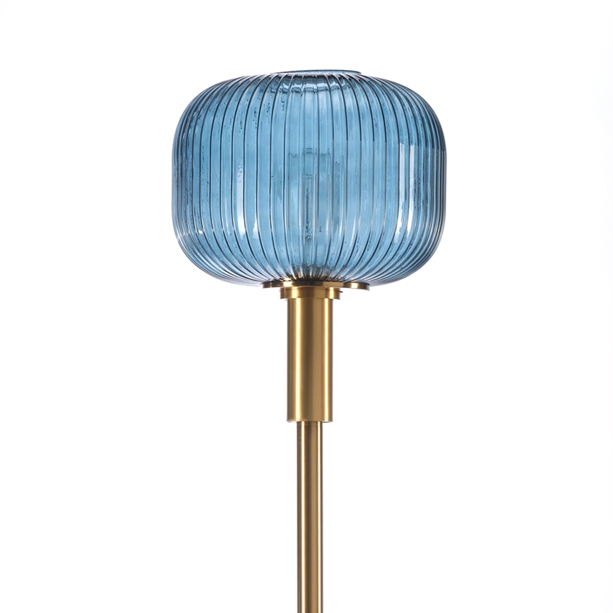 ONLI - Stojacia lampa DOROTY 1xE27/22W/230V modrá/zlatá