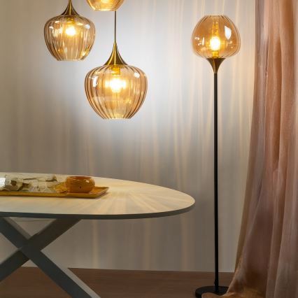 ONLI - Stojacia lampa ELIDE 1xE27/15W/230V čierna/medená